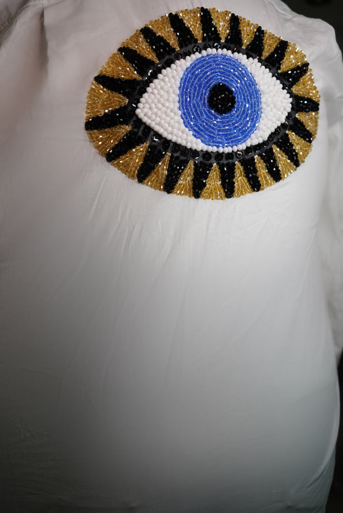 
            
                Load image into Gallery viewer, EVIL EYE WHITE BOUSE
            
        