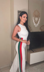WHITE LUXE STRIPE JUMPER