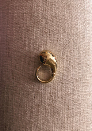 GOLD PLATED DROP RING - AJUSTABLE