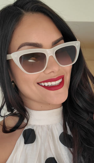 OLIVIA SUNGLASSES - WHITE