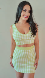 LIME POLKA DOT SET