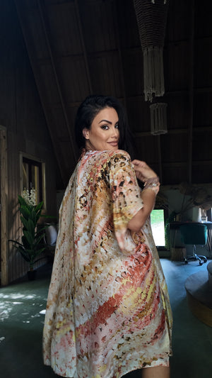 Pastel NEUTRAL Floral Kimono