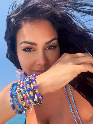 Multibeads Bracelets -PURPLE BLUE