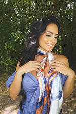 BLUE FORAL BANDANA