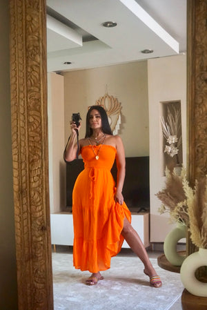 ORANGE BRAID MAXI