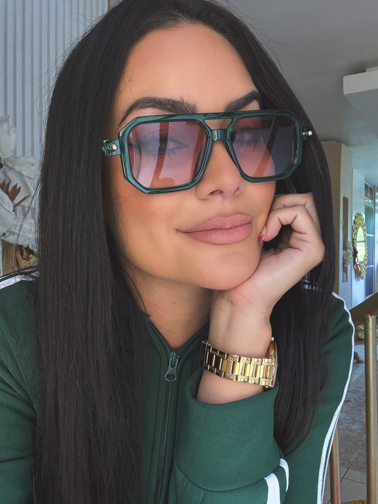 MIXUP SUNGLASSES - GREEN/TEA