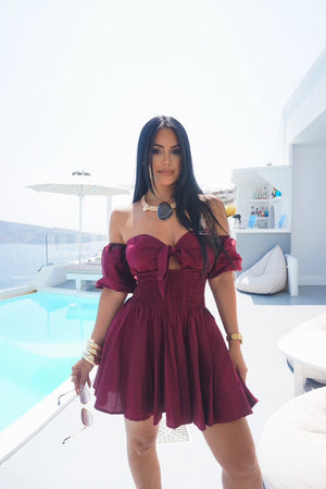 LOLA DRESS - WINE