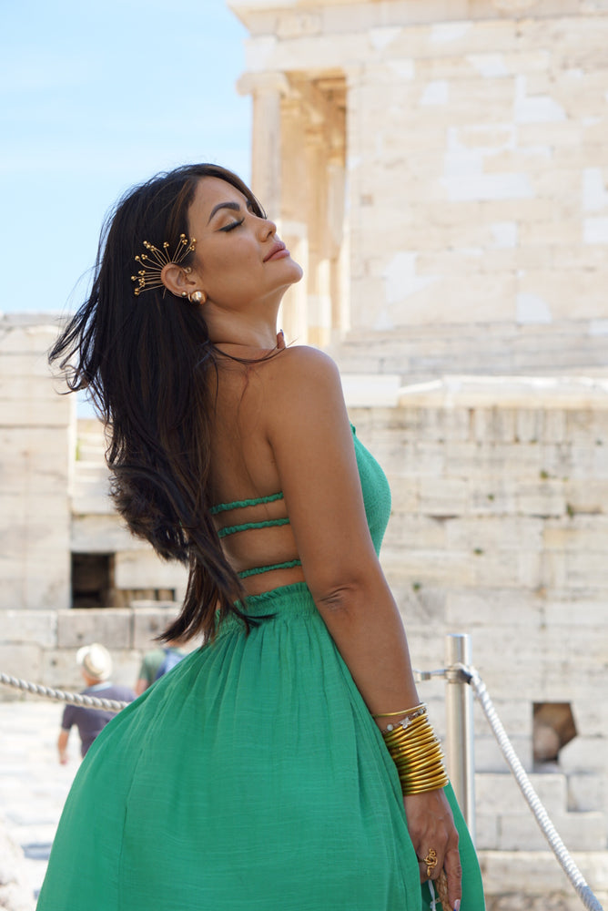 
            
                Load image into Gallery viewer, EMERALD ATHENS MAXI DRESS
            
        